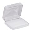 Leatherette rounded jewelry gift box with custom foam insert and logo branding options