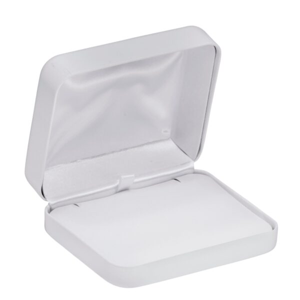 Leatherette rounded jewelry gift box with custom foam insert and logo branding options