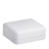 Leatherette rounded jewelry gift box with custom foam insert and logo branding options