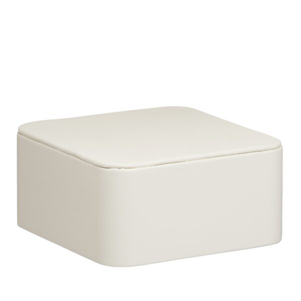 Custom Leatherette Square Pedestal Jewelry Display | OEM & White-Label Custom leatherette square pedestal display stand for jewelry retail showcase and luxury unboxing