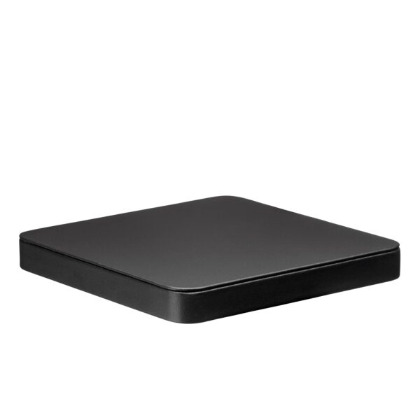 Leatherette Small Square Display Base – Custom Jewelry & Watch Stand Premium leatherette small square jewelry display base with customizable colors and branding for retail and gifting
