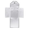 Small leatherette pearl finish jewelry folder pouch with custom logo branding for luxury retail packaging