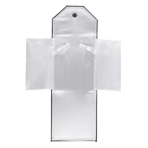 Small Leatherette Pearl Folder Pouch – Custom Jewelry Packaging Small leatherette pearl finish jewelry folder pouch with custom logo branding for luxury retail packaging