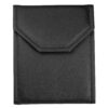 Large leatherette jewelry pouch with pearl finish, custom branded for jewelry storage and gifting