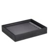 Leatherette stackable chain jewelry display tray with 14+ holder slots, customizable colors and branding, OEM wholesale