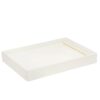 Custom leatherette stackable jewelry tray with 17 chain slots and branded logo options