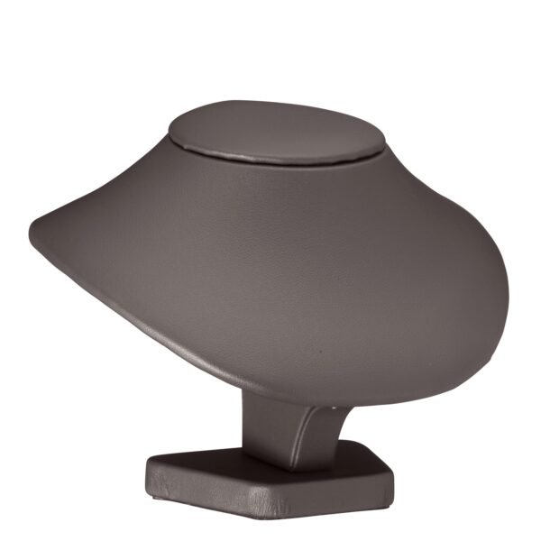 Custom leatherette round neck display stand for necklace showcase, 6-inch, multiple colors