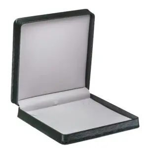 Textured Leatherette Necklace Box, Custom Jewelry Packaging