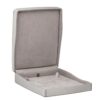 Premium leatherette necklace box with lustre finish, custom logo branding, and foam insert for jewelry packaging