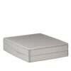 Premium leatherette necklace box with lustre finish, custom logo branding, and foam insert for jewelry packaging
