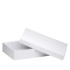 Soft leatherette necklace box with custom logo, foam insert, and premium finish for jewelry brands