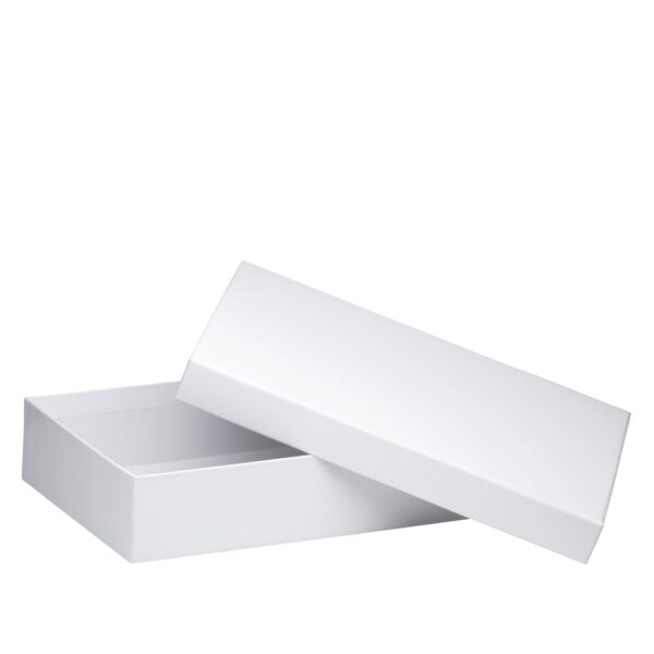 Soft leatherette necklace box with custom logo, foam insert, and premium finish for jewelry brands