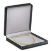 Textured Leatherette Necklace Box, Custom Jewelry Packaging Textured leatherette necklace jewelry box with custom logo branding, premium finish, and customizable interior insert