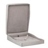 Premium leatherette necklace box with lustre finish, custom logo branding, and foam insert for jewelry packaging