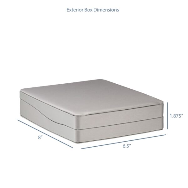 Premium leatherette necklace box with lustre finish, custom logo branding, and foam insert for jewelry packaging