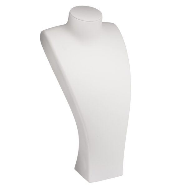 Premium leatherette tall necklace display stand with custom branding for jewelry retailers and boutiques