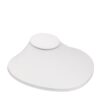 Custom leatherette necklace display stand with laydown design for jewelry retail packaging and e-commerce