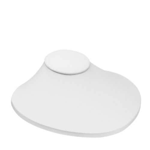 Custom leatherette necklace display stand with laydown design for jewelry retail packaging and e-commerce