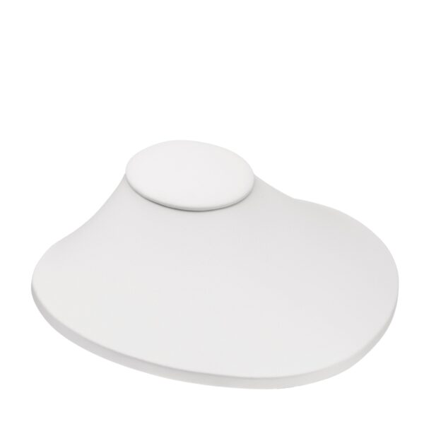 Custom leatherette necklace display stand with laydown design for jewelry retail packaging and e-commerce