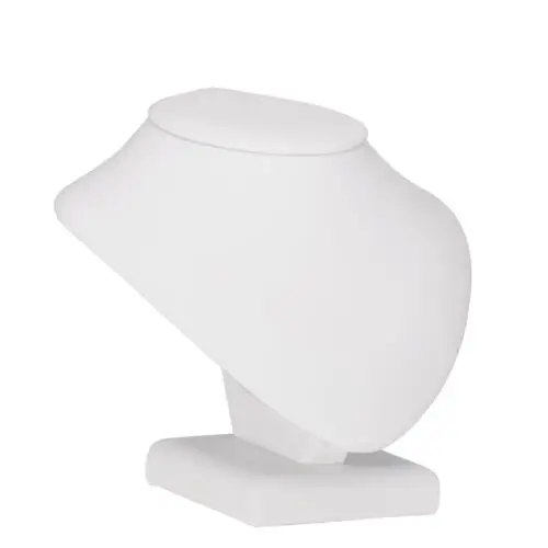 Custom Leatherette Necklace Display Stand - 4" Pendant Holder Leatherette necklace display stand with 4-inch neck width, custom jewelry pendant holder, available in multiple colors and finishes