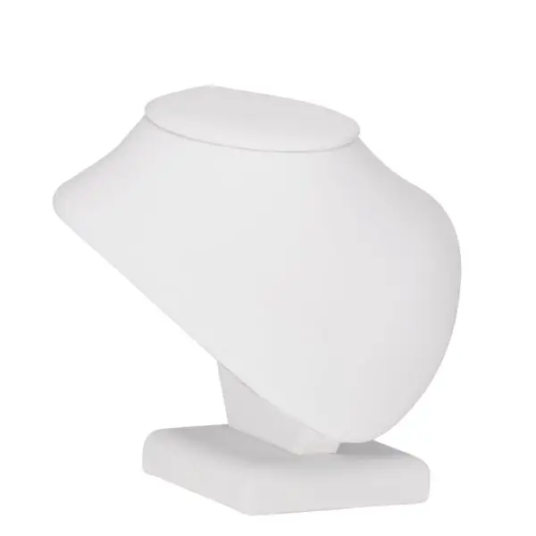 Custom Leatherette Necklace Display Stand - 4" Pendant Holder Leatherette necklace display stand with 4-inch neck width, custom jewelry pendant holder, available in multiple colors and finishes