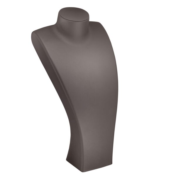Premium leatherette tall necklace display stand with custom branding for jewelry retailers and boutiques