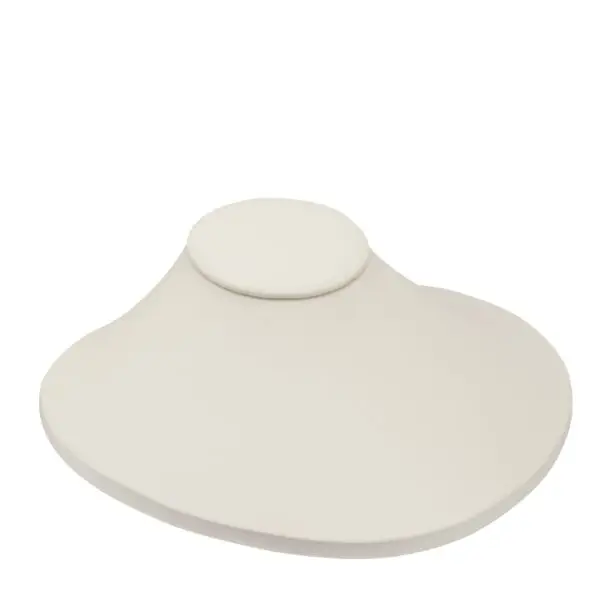 Custom leatherette necklace display stand with laydown design for jewelry retail packaging and e-commerce