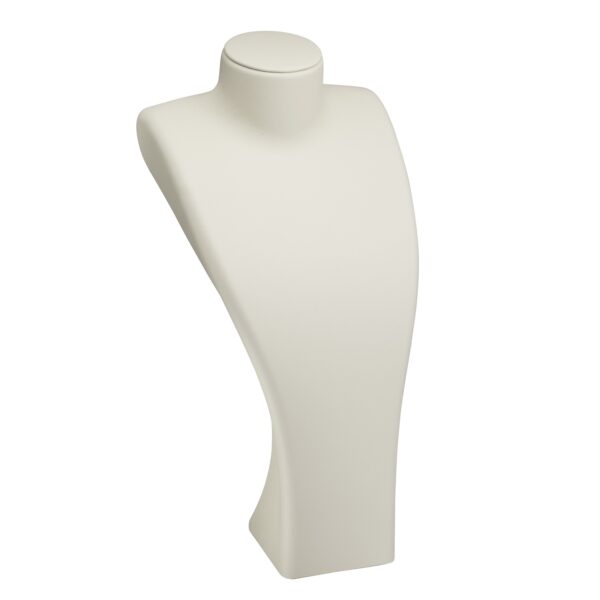 Premium leatherette tall necklace display stand with custom branding for jewelry retailers and boutiques