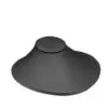 Custom leatherette necklace display stand with laydown design for jewelry retail packaging and e-commerce