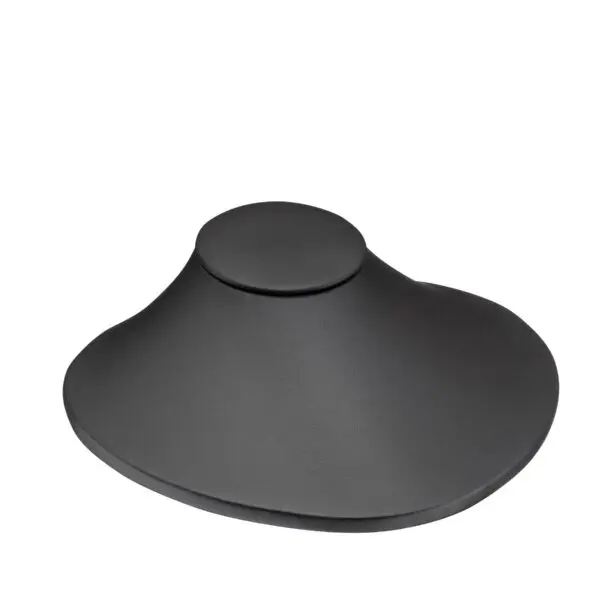 Custom leatherette necklace display stand with laydown design for jewelry retail packaging and e-commerce