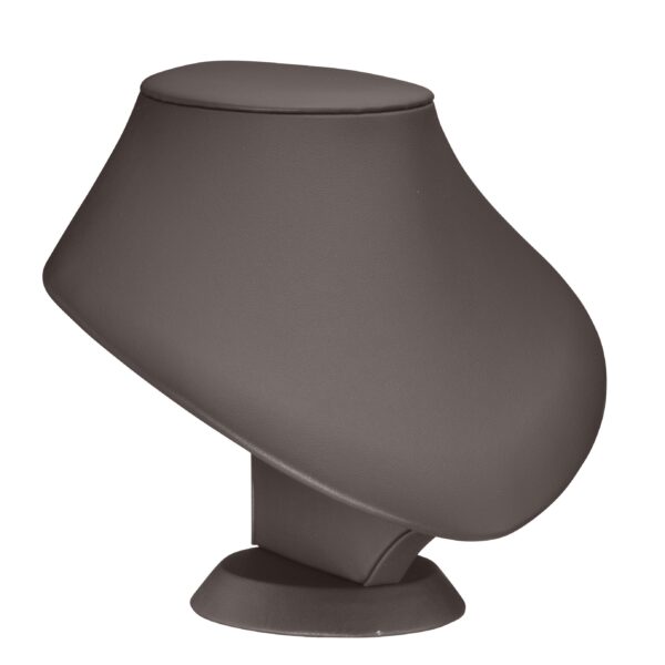 Custom Leatherette Necklace Display Stand – 6" Narrow Leatherette necklace display stand, 6" tall narrow form, custom branding, retail jewelry packaging