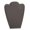 Custom leatherette necklace foldover stand display with logo branding and velvet interior for retail jewelry presentation