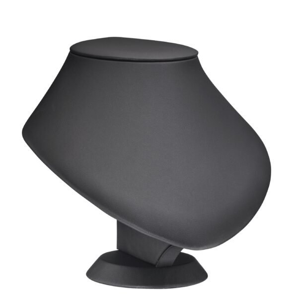 Custom Leatherette Necklace Display Stand – 6" Narrow Leatherette necklace display stand, 6" tall narrow form, custom branding, retail jewelry packaging
