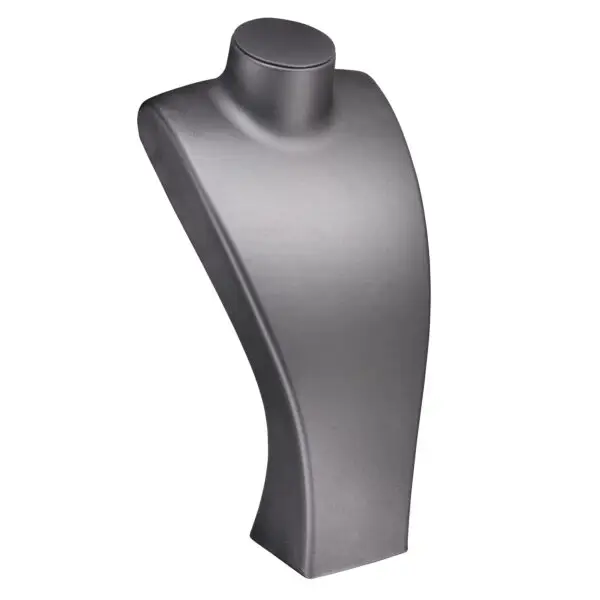 Premium leatherette tall necklace display stand with custom branding for jewelry retailers and boutiques