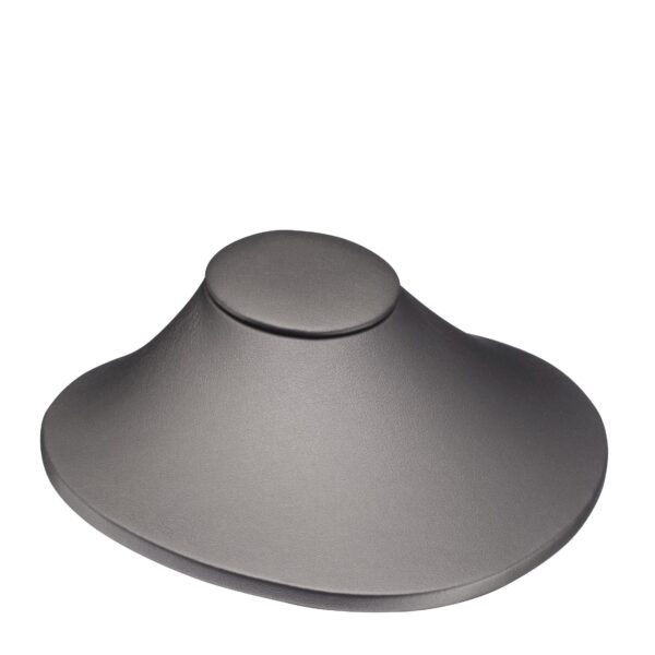 Custom leatherette necklace display stand with laydown design for jewelry retail packaging and e-commerce