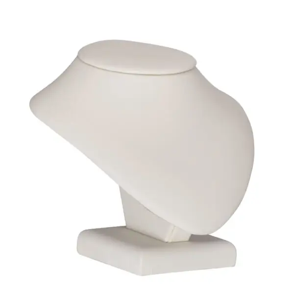 Custom Leatherette Necklace Display Stand - 4" Pendant Holder Leatherette necklace display stand with 4-inch neck width, custom jewelry pendant holder, available in multiple colors and finishes