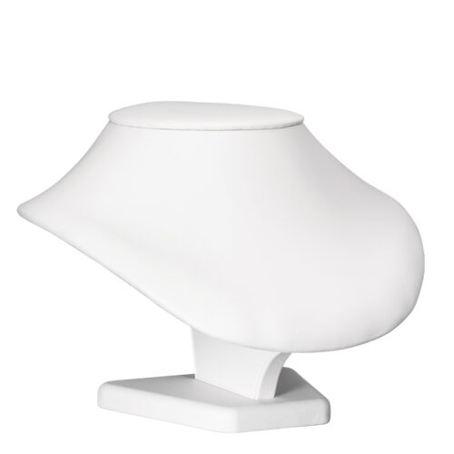 Medium Leatherette 4" Round Necklace Display Stand – Custom OEM Premium leatherette 4-inch round necklace display stand with padded cradle for jewelry packaging