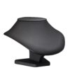 Premium leatherette 4-inch round necklace display stand with padded cradle for jewelry packaging