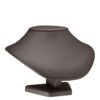 Premium leatherette 4-inch round necklace display stand with padded cradle for jewelry packaging