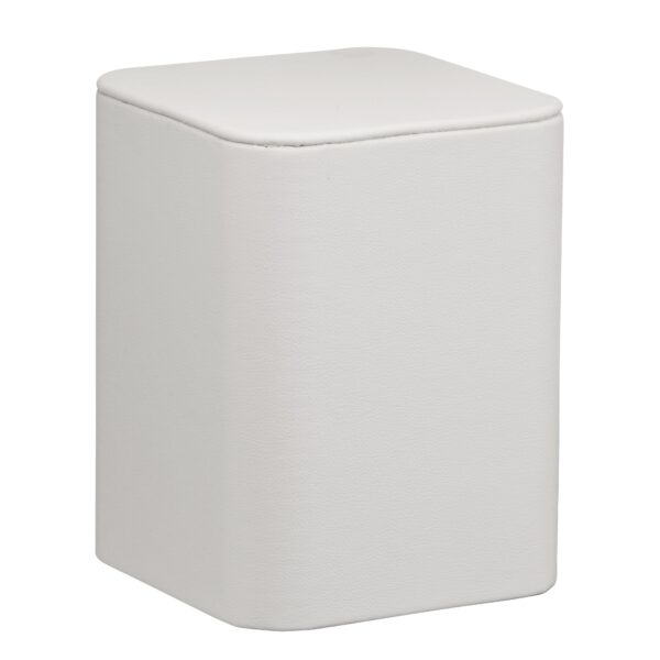 Custom Leatherette Tall Square Pedestal Jewelry Display Stand Custom leatherette tall square pedestal jewelry display stand with branded logo, premium finish, and custom insert for retail showcase