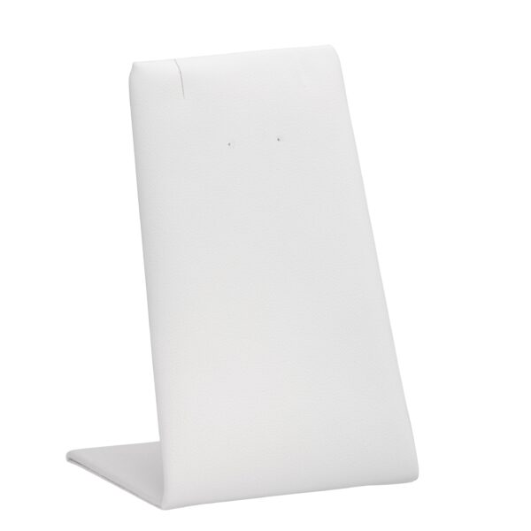 Custom leatherette pendant and earring display stand for jewelry retail packaging