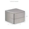 Custom leatherette pillow box with soft faux-leather finish for luxury jewelry packaging and gift presentation