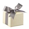 Dome-shaped leatherette ring box with matching premium bow gift box for luxury jewelry packaging