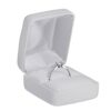 Custom Leatherette Rounded Ring Box – Premium White Label Jewelry Packaging Premium custom leatherette rounded ring box with soft-touch finish, curved design, and custom logo branding