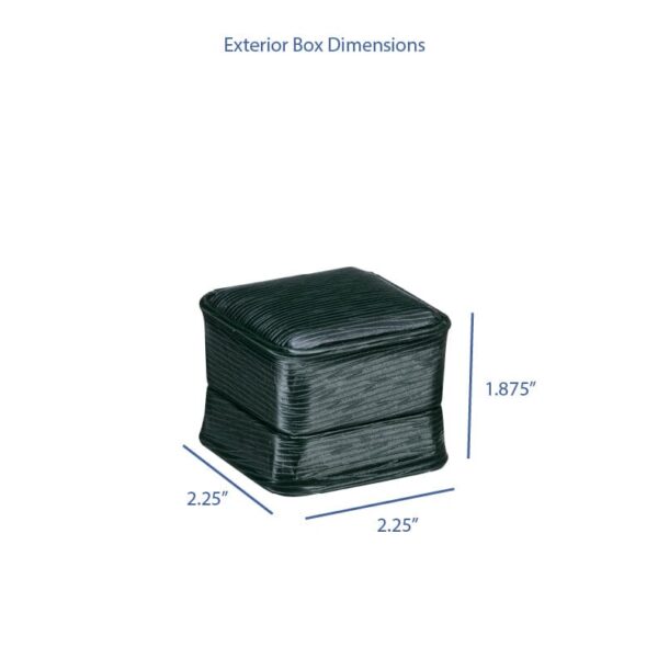 Textured Leatherette Ring Box – Custom OEM Jewelry Packaging Premium textured leatherette ring box with custom gold-foil branding and satin cushion interior for jewelry packaging