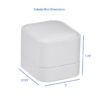 Custom soft leatherette ring box with classic design, customizable logo branding, magnetic closure, and luxury interior insert