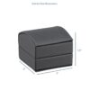 Dome-shaped leatherette ring box with matching premium bow gift box for luxury jewelry packaging