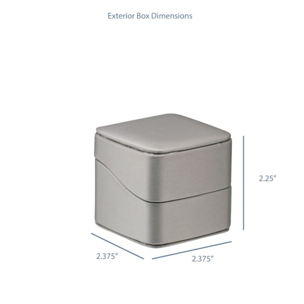 Linea leatherette premium ring box with custom branding and lustre finish, Lustre Collection jewelry packaging