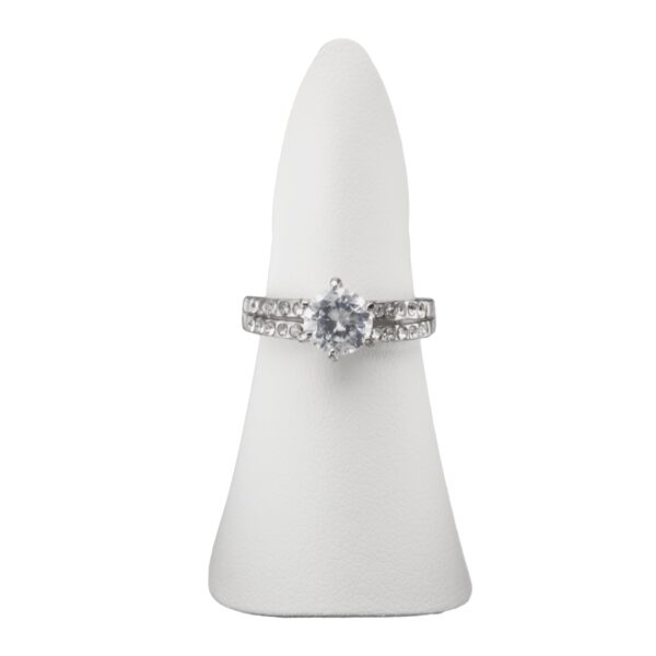 Custom Leatherette Ring Cone Display Stand for Retail Jewelry Premium leatherette ring cone display stand with custom logo branding for jewelry retail packaging