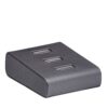 Leatherette 3-Ring Display Stand – Custom Jewelry Box Leatherette 3-ring display stand with custom logo branding and velvet interior for jewelry retail and luxury gifting